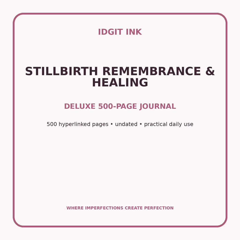 Stillbirth Remembrance & Healing Digital Journal – Deluxe 500-Page Planner — listing image 1 of 4