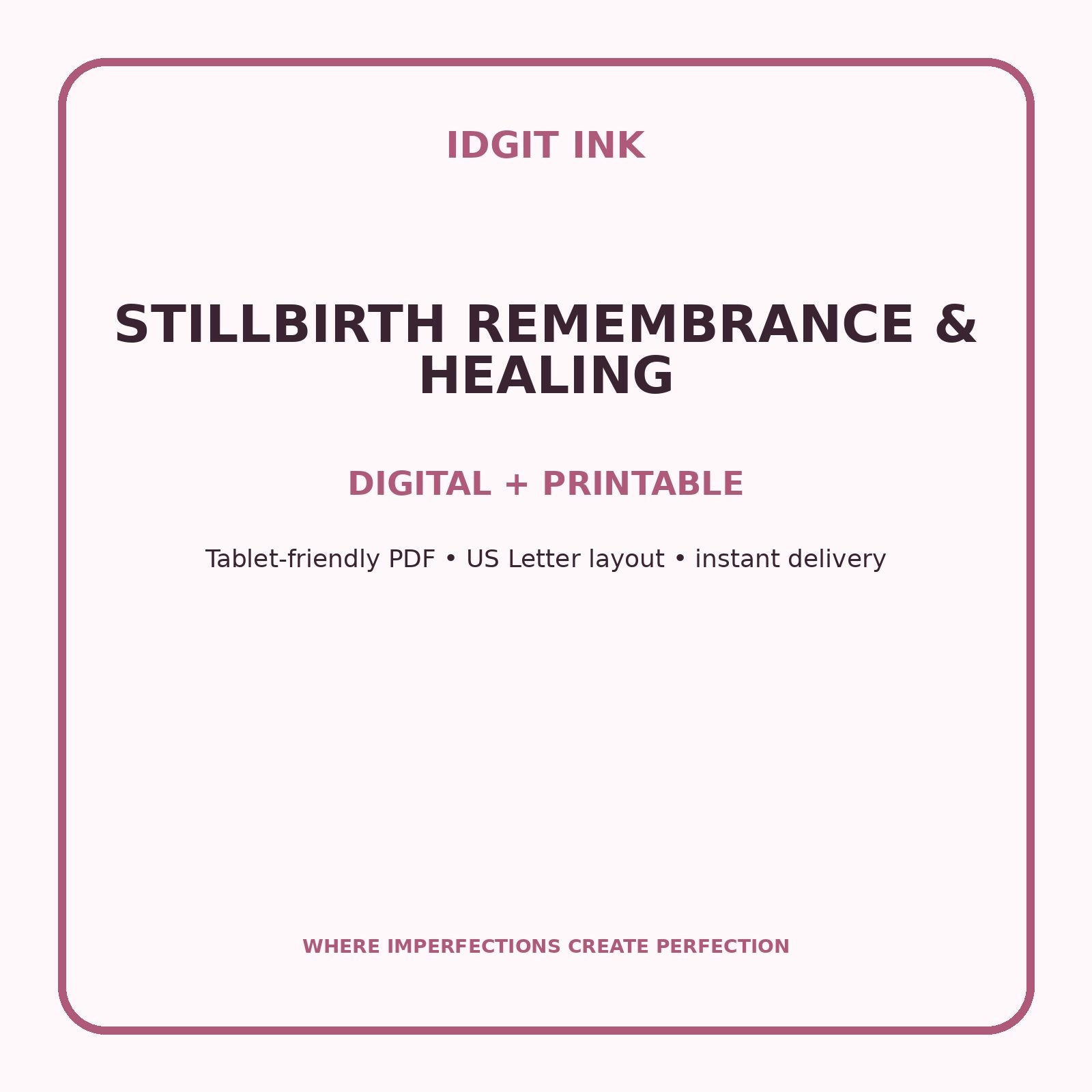 Stillbirth Remembrance & Healing Digital Journal – Deluxe 500-Page Planner — listing image 4 of 4