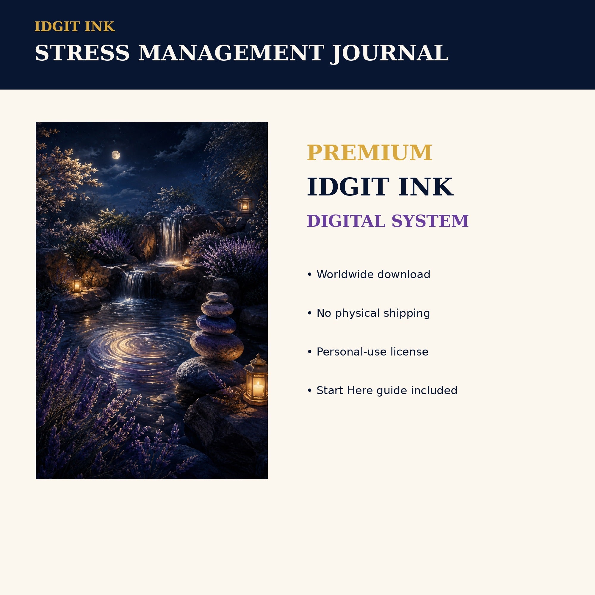 Idgit Ink Stress-Management digital journal — 75 device wallpapers preview