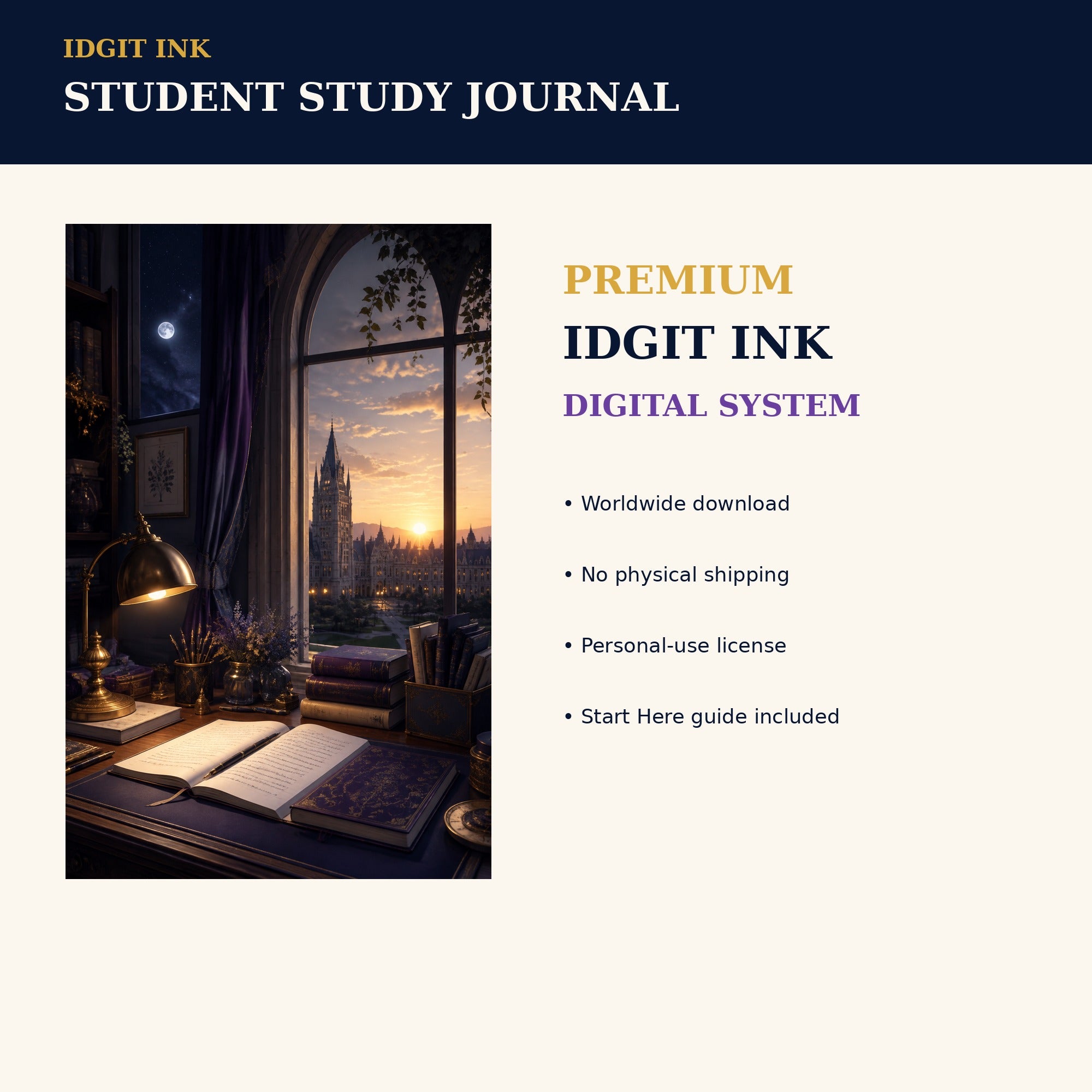 Idgit Ink Student Study digital journal — 75 device wallpapers preview