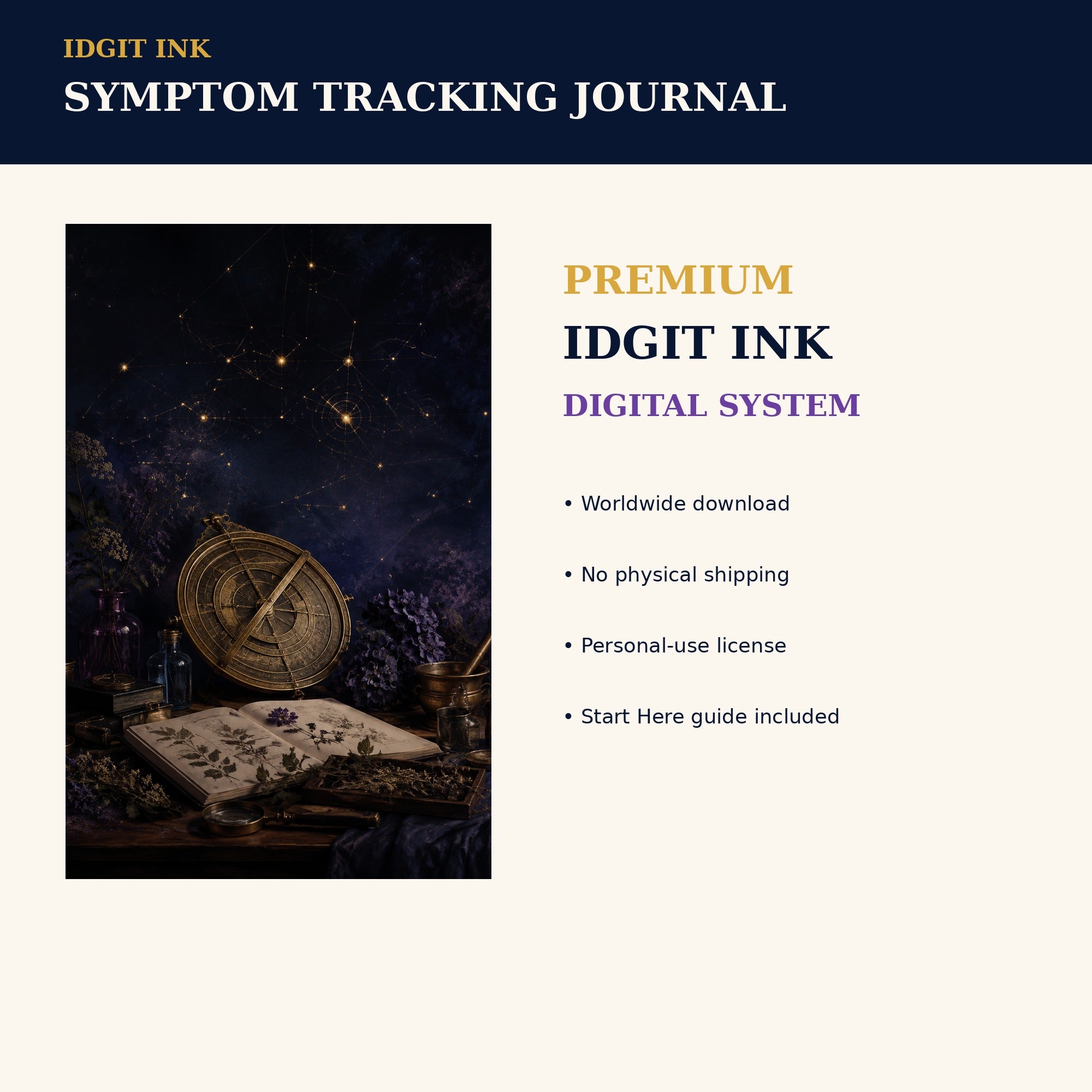 Idgit Ink Symptom-Tracking digital journal — 75 device wallpapers preview