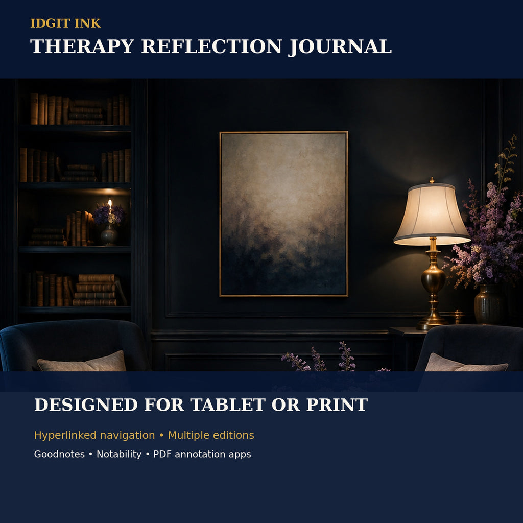 Idgit Ink Therapy Reflection digital journal — 100 PNG digital stickers preview