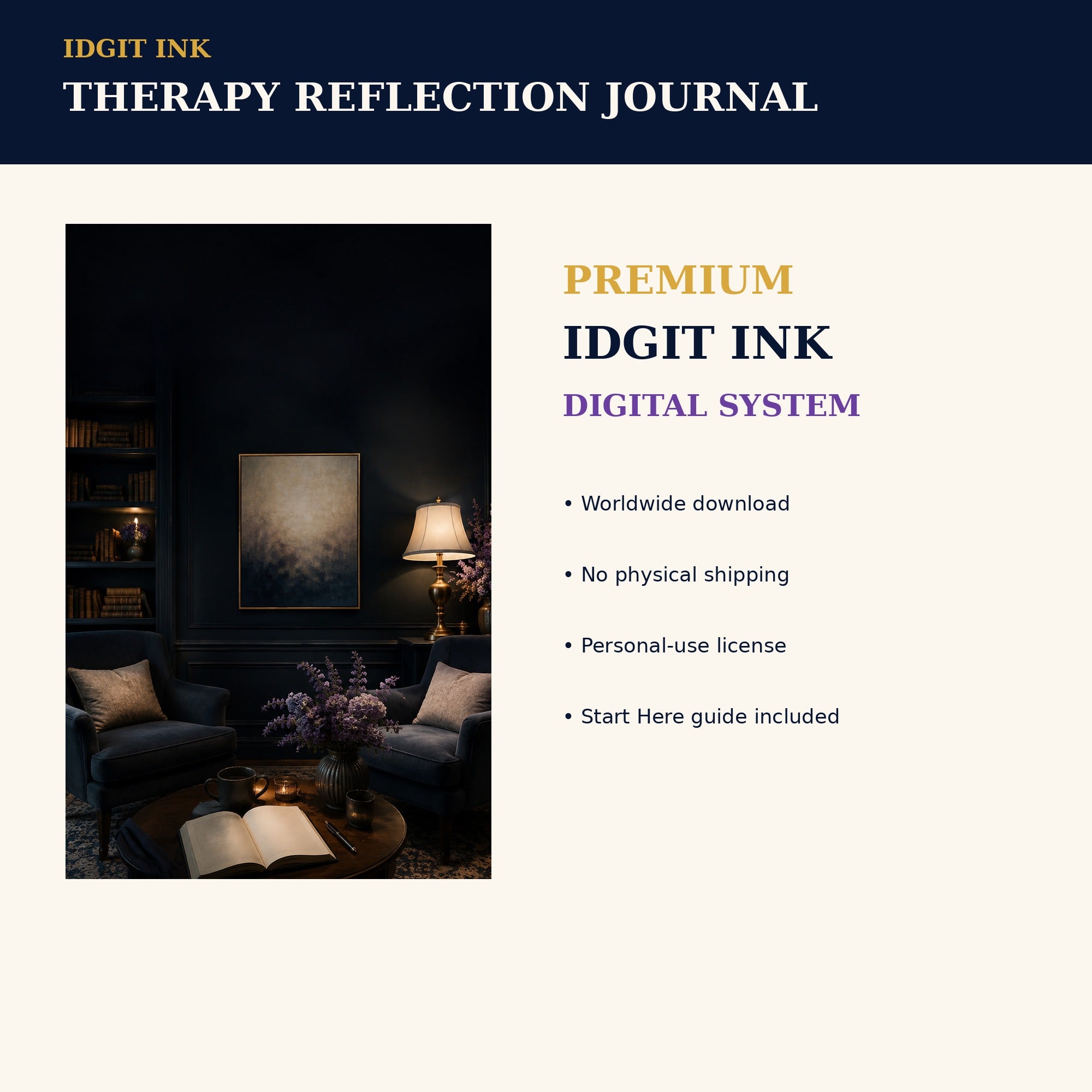 Idgit Ink Therapy Reflection digital journal — 75 device wallpapers preview