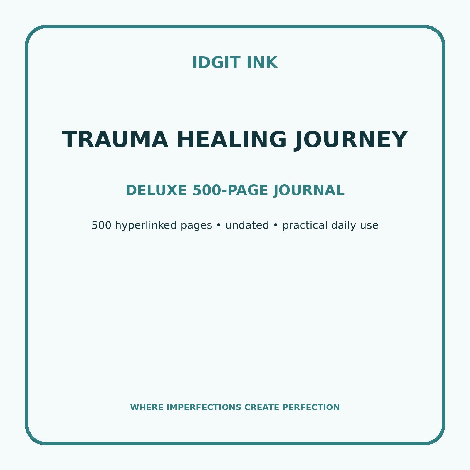 Trauma Healing Journey Digital Journal – Deluxe 500-Page Planner — listing image 1 of 4