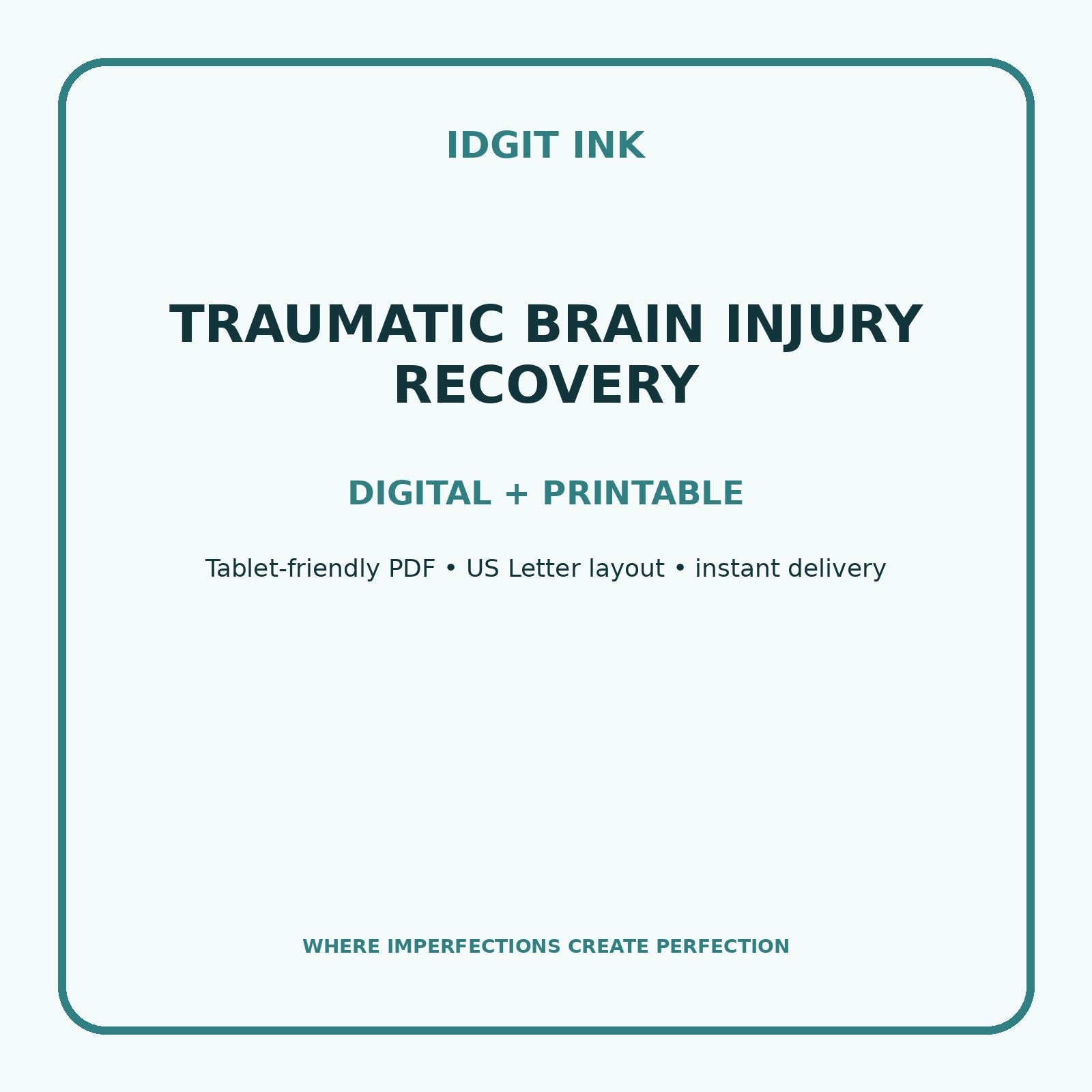 Traumatic Brain Injury Recovery Digital Journal – Deluxe 500-Page Planner — listing image 4 of 4