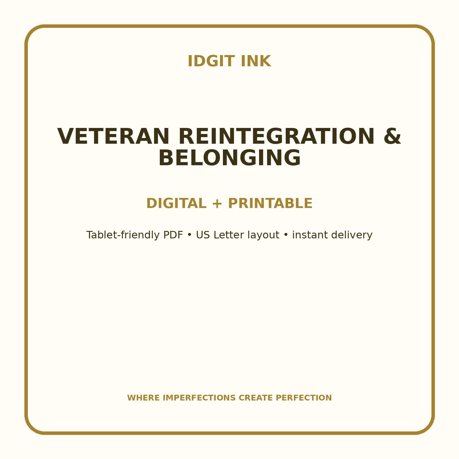 Veteran Reintegration & Belonging Digital Journal – Deluxe 500-Page Planner — listing image 4 of 4