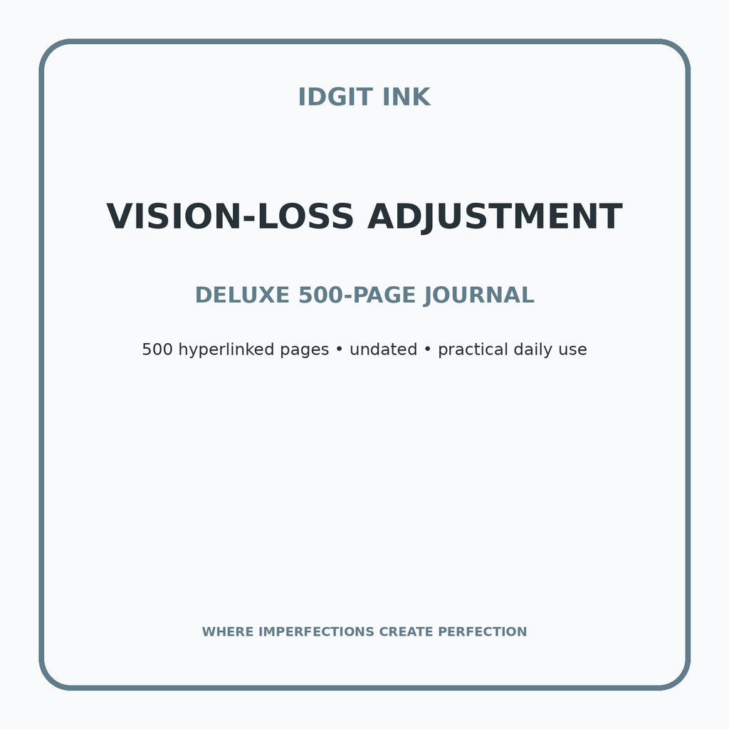 Vision-Loss Adjustment Digital Journal – Deluxe 500-Page Planner — listing image 1 of 4