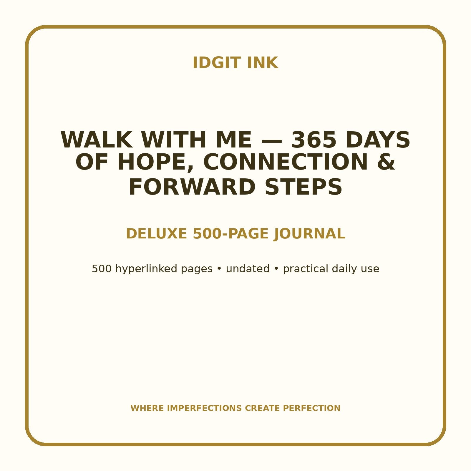 Walk With Me — 365 Days of Hope, Connection & Forward Steps Digital Journal – Deluxe 500-Page Planner — listing image 1 of 4